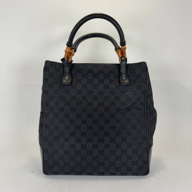 Gucci Bamboo GG Canvas Handle Bags