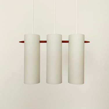 Swedish Mid-Century Modern Opaline Pendant Lamp by Uno and Östen Kristiansson for Luxus | 1960s 