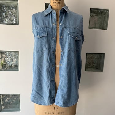 REPUBLIC DENIM Vintage Sleeveless Denim Tank 