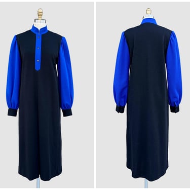 I.MAGNIN GIVENCHY 5 Vintage 80s Wool Dress | 1980s French, Paris Designer | Made in France | Luxury Fashion | Size Medium 