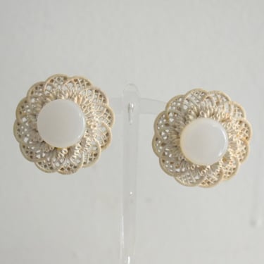 1950s Featherlite and Lucite Clip Earrings 