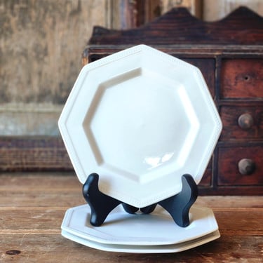 Johnson Bros Heritage White bread or dessert plates set of three octagon shape 