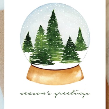 Abigail Jayne Design | Snow Globe Holiday Card