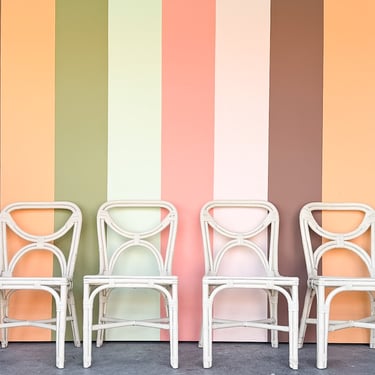 Set of Four Rattan Dining Chairs