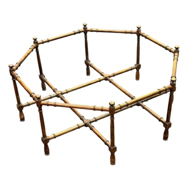 Vintage Faux Bamboo Octagonal Coffee Table - Base Only 