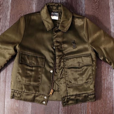 70's Green BUTWIN Military Bomber Coat Jacket, Men's 38/40, Vintage Army green 