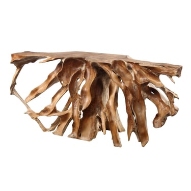 72”w One of a kind Teak Root Console Table from Terra Nova Designs Los Angeles 