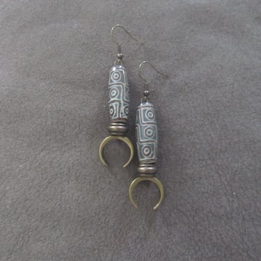 Tibetan agate and bronze earrings 5 