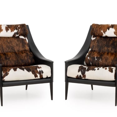 Gio Ponti for Poltrona Frau "Dezza" Chairs, Pair