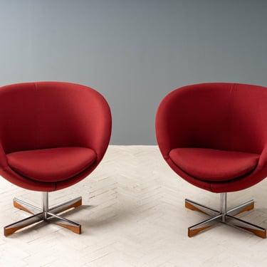Pair of Sven Ivar Dysthe Swivel Chairs