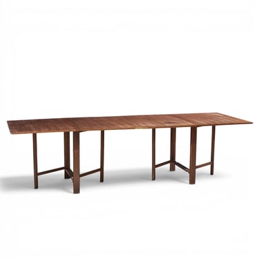 Bruno Mathsson Style Maria Mid Century Danish Teak Expanding Dining Table - mcm 