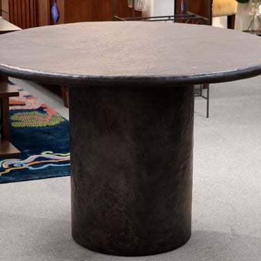 Round Faux Stone Dining Table