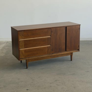Compact Walnut Credenza by Basset 