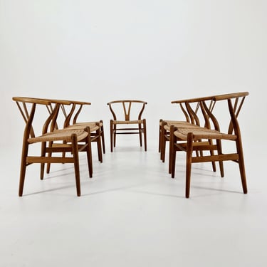 1 of 7 MidCentury Danish Dining Chairs By hans J. Wegner Model CH 24 1960s 