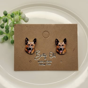 German Shepherd Earrings