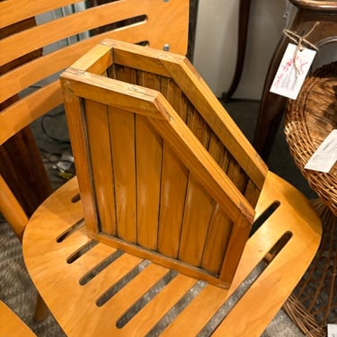 Mcm split bamboo desk letter holder
