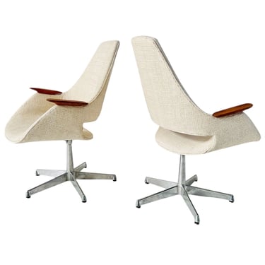 Arthur Umanoff Pair Lounge/Desk Chairs, 1960