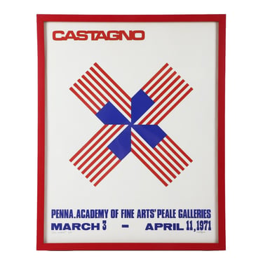 Original Vintage 1971 JOHN CASTAGNO Signed POSTER 30x24