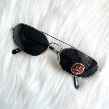 Vintage Silver Frame Aviator Sunglasses 