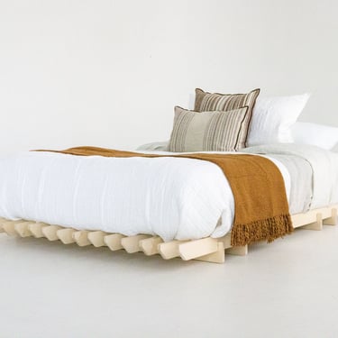 The Fuji - Scandinavian Attic Modern Platform Bed Frame by Sapling Studio 