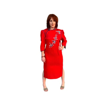 Jenny Lewis red silk dredd