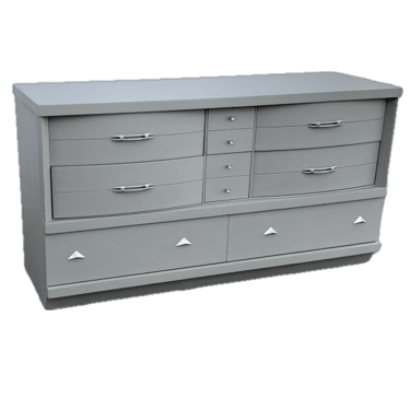 Mid Century Lowboy Dresser in Olive