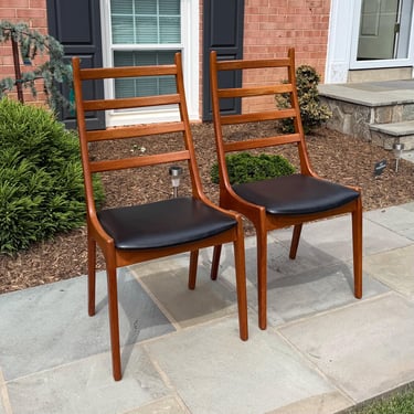 Vintage Danish Teak Dining Chairs Korup Stolefabrik Kai Kristensen 