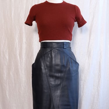 Buttery Leather Pocket Skirt S/M