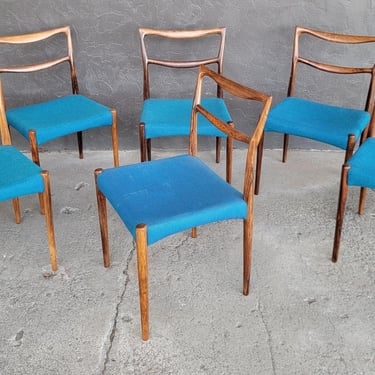 Rosewood Dining Chairs by H. W. Klein for Bramin Denmark 1960's Set 6 