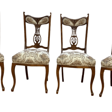 new - Queen Anne Style Dining Chairs with Needlepoint Upholstery - 4