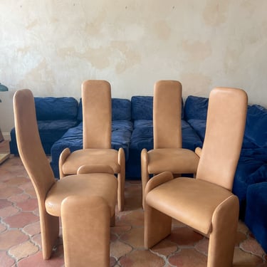 Pierre Cardin Style Post Modern Dining Chairs