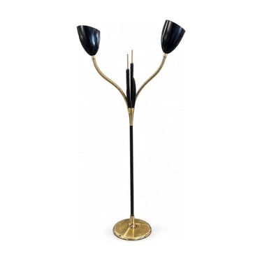 1950s Cattail Double Floor Lamp