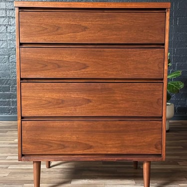Mid-Century Modern Walnut Highboy Dresser, c.1960’s 
