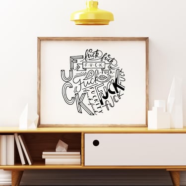 Poster // Cluster F*ck // Hand Lettered Profanity // Multiple Sizes Available 