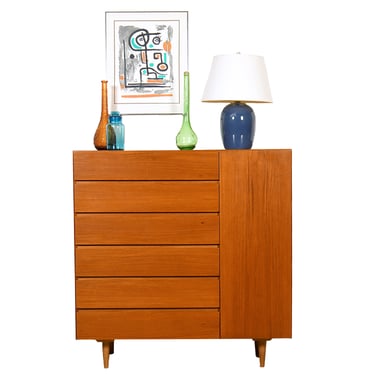 Danish Modern Teak Storage ‘Gents’ Chest | Dresser