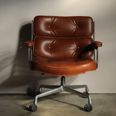 Eames Time Life Executive Chair in Top Grain Leather, 1980s