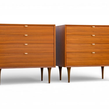 Early 1960s George Nelson for Herman Miller Walnut Chests -Pair