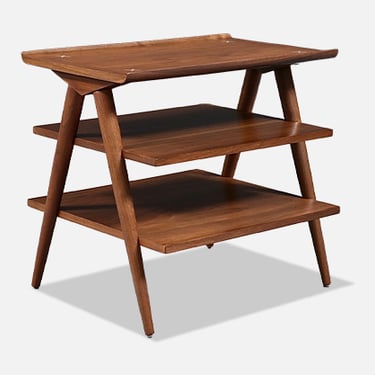 Merton L. Gershun Pyramid Tier Table w\/ Steel Accent for American of Martinsville