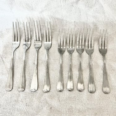 9pc Jefferson Manor Flatware Stainless Steel Silverware Set Rogers Co ALL FORKS 
