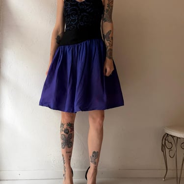 80s 'Gunne Sax' Strapless Formal Mini Dress / Small 
