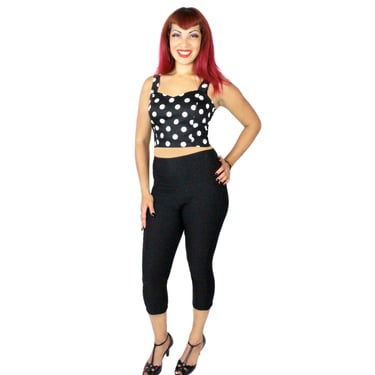 Black & White Polka Dot Crop Top 