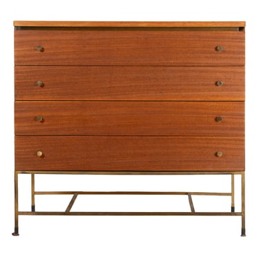 Paul McCobb 4-Drawer Dresser by w. Brass Base