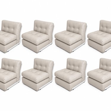 Set of Eight Mario Bellini Amanta Lounge Chairs for C&B Italia, Late 1960's.
