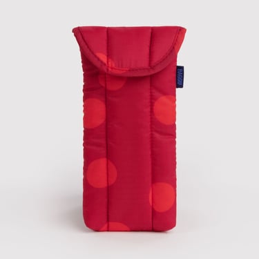 Puffy Glasses Sleeve - Red Polka Dot