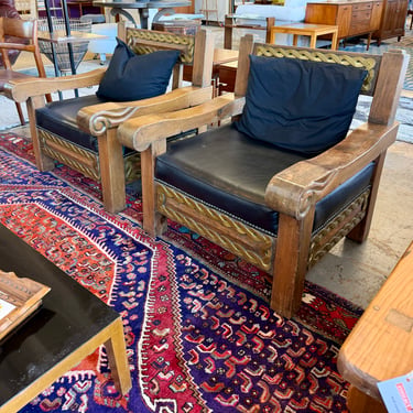 Hacienda style Mexico can Chair Pair