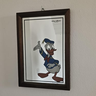 Vintage 1977 Walt Disney Productions Mirrors-Mickey Mouse&Donald Duck-Aspell Saggers co-Made in England-RetroDisney Nursery Decor 