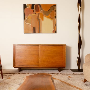 George Nakashima Studio Craft Credenza — Solid American Walnut, Live-Edge Top