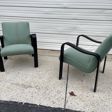 Pair (2) Modernica Lounge Chairs Scandinavian Modern Thonet Style 