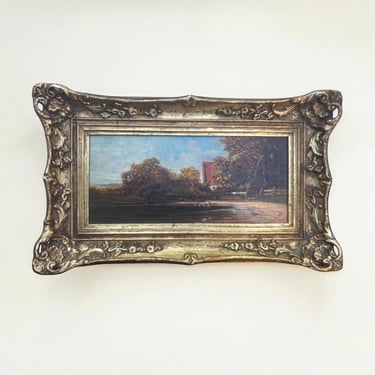 Mid-Century Oil Painting on Wood, circa 1930 