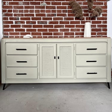 Gorgeous Sage Modern / Boho vibe dresser / credenza / buffet / tv stand / console / nursery 